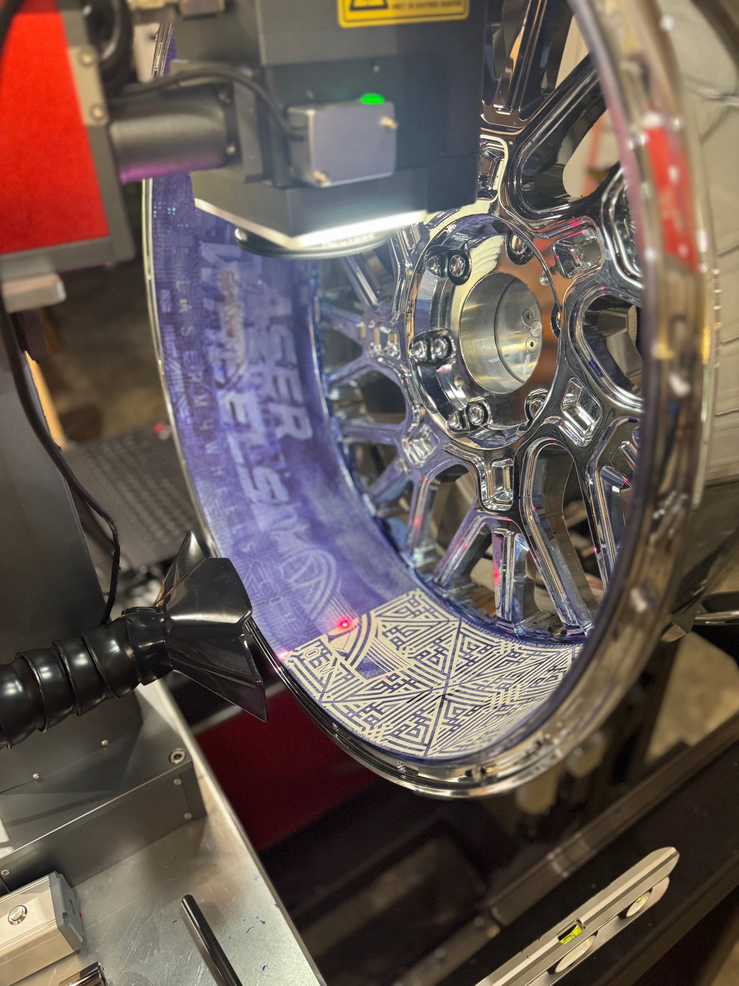Sacrificial Setup Wheel Being Processed