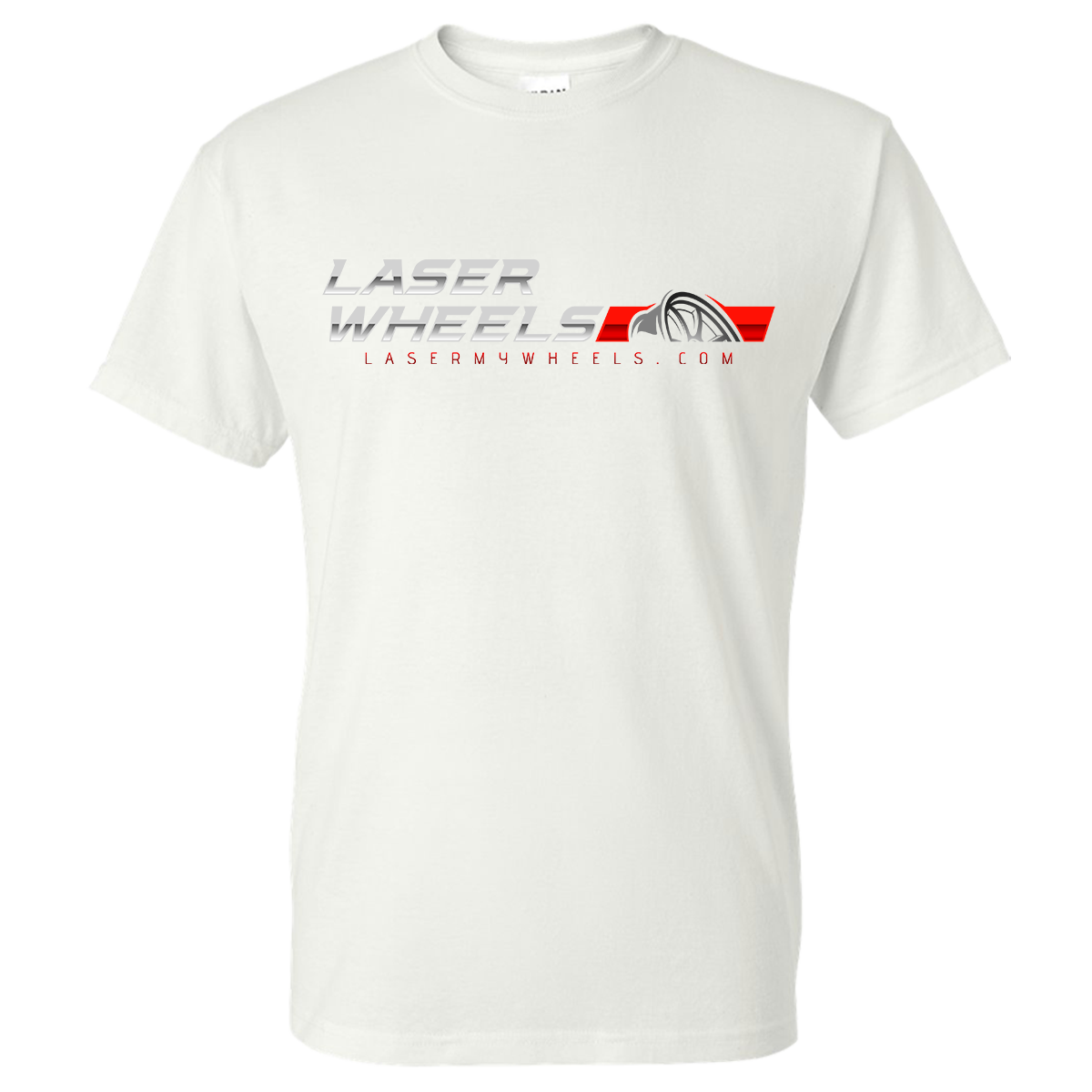 Laser Wheels Short Sleeve Tees, Full Color Logo