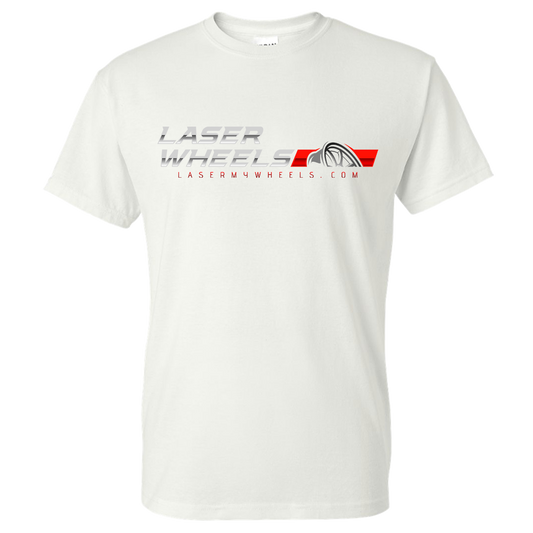 Laser Wheels Short Sleeve Tees, Full Color Logo