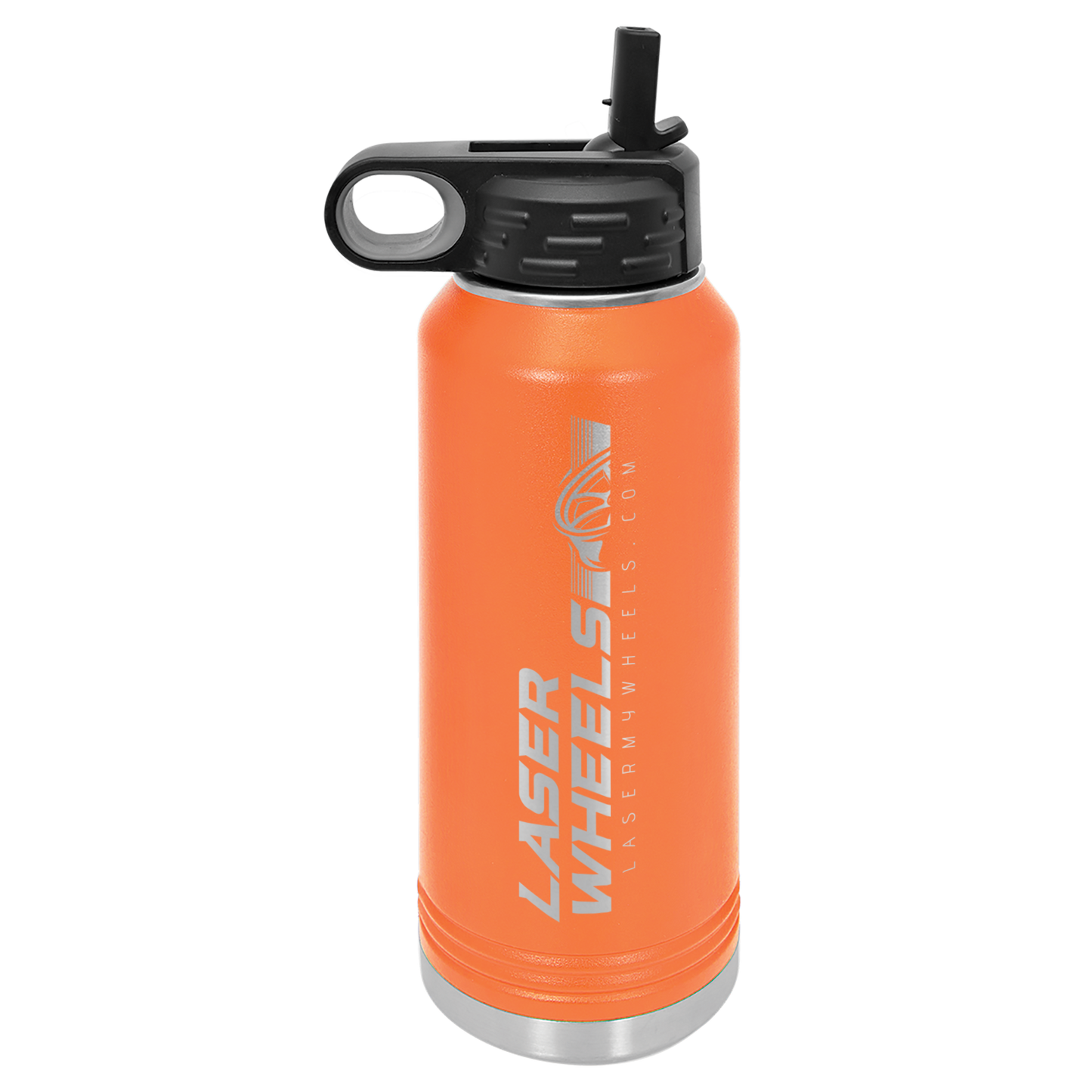 Personalized Sassy Since Birth Water Bottle Orange Gloss